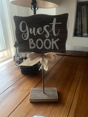 Wedding guest book sign
